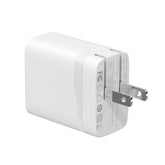 AmpNergy PowerSurge 30 Fast Dual - Port Charger w/ Foldable Plug - WhiteMyBat Pro